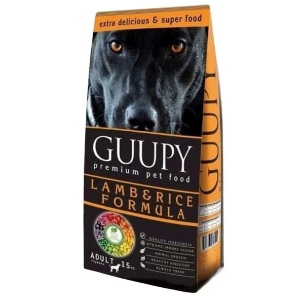 Guupy Kuzu Etli Ve Pirinçli Yetişkin Köpek Maması 15 Kg