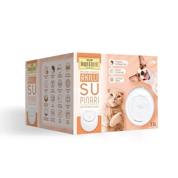 Cattie Kedi Ve Köpek Akıllı Model Arıtmalı Su Pınarı 1 W 2.5 Lt