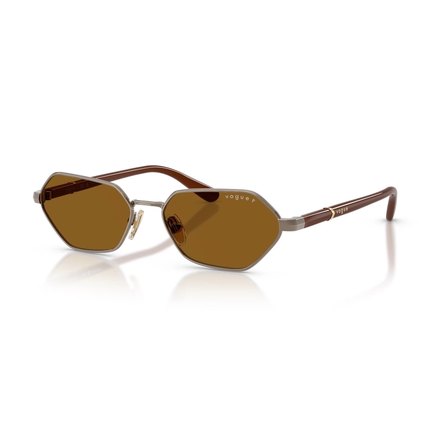 Vogue Vo 4349S 513883 54 Kadın Polarize Kelebek Kahverengi Metal Güneş Gözlüğü
